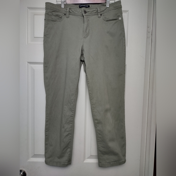 Calvin Klein Jeans Ankle Length Size 12 Sage Green - Picture 1 of 8